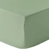Image de Drap Housse 180x200 + 30 cm 100% Percale de Coton 80 Fils Sauge