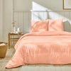 Image de Home Collection - Parure Housse de Couette en Gaze de Coton rose 260x240 cm