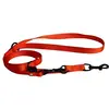 Image de Laisse dressage 3 positions nylon uni largeur 2cm et long 200cm orange