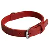 Image de Martin Sellier - Collier en cuir rouge Martin Sellier 55 cm