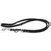 Image de Martin-Sellier - Laisse 3 positions pour chien - cuir noir bords arrondis (200cm x 18mm)