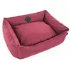 Image de Martin Sellier - Corbeille Rouge avec Coussin Amovible pour Chien Domino 60 X 45 X 23 Cm - Matière : Polyester - Couleur : Gris/Rouge/Bleu