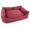 Image de Martin Sellier Corbeille Rouge avec Coussin Amovible pour Chien Domino 80 x 60 x 25 cm