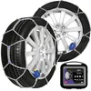 Image de Polaire PREMIUM e9   Chaines à Neige Traditionnelle Pour Pneu Auto   Très Bon Rapport Qualité Prix Sur Neige et Glace   Tension Automatique   Fournie avec Boîte de Transport et Gants   Garantie 2 Ans