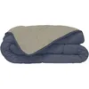 Image de CALGARY - Couette Chaude Microfibre 400gr/m² - Pétrole et Mastic - 140 x 200 cm