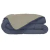 Image de CALGARY - Couette Chaude Microfibre 400gr/m² - Pétrole et Mastic - 220 x 240 cm