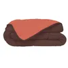 Image de CALGARY - Couette Chaude Microfibre 400 gr/m2 - Brun & Corail - 200 x 200 cm