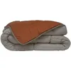 Image de CALGARY - Couette Chaude Microfibre 400gr/m² - Gris Galet & Marron Gingembre - 240 x 260 cm