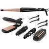 Image de Rowenta Fer à coiffer 14-en-1, Lisseur cheveux, Fer à gaufrer, Appareil pour boucler les cheveux, Brosse chauffante, Revêtement céramique, Cheveux brillants, Embout froid, Infinite Looks CF4231F0