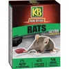 Image de Raticide KB HOME DEFENSE - Rat pâte 15x10g - Action radicale - Lieux secs et humides - Gants offerts