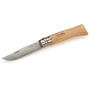Image de Opinel - N°08 Couteau de Poche en Blister - Lame 8,5 cm Acier Inox - Manche Bois de Hêtre - Usage Quotidien - Bague de Sécurité Virobloc - Fabrication Française