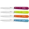 Image de Opinel - Coffret de 4 Couteaux d'Office N°112 - Lame en Acier Inoxydable 10 cm - Idéal en Cuisine - Garanti à Vie - Fabrication Française - Couleurs Acidulées