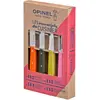 Image de Opinel - Coffret de 4 Couteaux de Cuisine Les Essentiels Fifties - N°112 Office, N°113 Cranté, N°114 Légumes, N°115 Éplucheur - Mandarine, Poivre, Tilleul, Rose