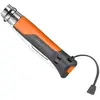 Image de Opinel - N°08 Couteau Outdoor Multifonction - Lame 8,5 cm Acier Inox, Manche Polymère et Fibre de Verre - Zone Crantée, Démanilleur, Sifflet - Anthracite-Orange