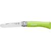 Image de Opinel O001700 Rasoir à Pointe Arrondie et Manche en Charme, Mixte, Vert Pomme, 8 cm