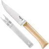 Image de Opinel - Set Fromage - 1 Couteau à Fromage Emboîtable, 1 Fourchette à Fromage - Lame 12,5 cm Acier Inox - Manche Bois de Hêtre - Fabrication Française
