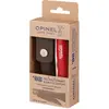 Image de OPINEL - N°08 Baroudeur et Étui - Couteau Pliant de Poche OPINEL Bois - Couteau de Poche Lame en Acier Inoxydable - Lame Inox 8,5 cm et Manche en Bois - Rouge