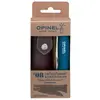 Image de OPINEL - N°08 Baroudeur et Étui - Couteau Pliant de Poche OPINEL Bois - Couteau de Poche Lame en Acier Inoxydable - Lame Inox 8,5 cm et Manche en Bois - Bleu
