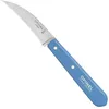 Image de Opinel Couteau à légumes pour adulte n° 114 en acier inoxydable Sandvik, courbé, bleu clair, manche en bois de hêtre multicolore, taille unique