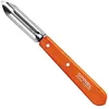 Image de Opinel Couteau à éplucher No. 115 en acier inoxydable Sandvik pour droitier et gaucher, manche en bois de hêtre orange