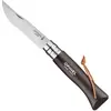 Image de Couteau OPINEL n° 8 VRI manche 11 cm charme lasuré noir brun