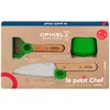 Image de Opinel - Coffret de Cuisine pour Enfant Le Petit Chef - Couteau, Éplucheur & Guide de Coupe - Anneau Pédagogique - Lame Arrondie - Fabrication Française