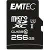Image de EMTEC ECMSDM256GXC10GP - Carte microSD - Classe 10 - Gamme Elite Gold - UHS-I U1 - avec Adaptateur Performance - Vitesse de Lecture jusqu'à 90MB/s -Noir/Or - 256GB