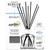 Image de MAISON BERGER - Bouquet Parfumé - Diffuseur Parfum Maison - Savon d'Autrefois - Modèle Glaçon Transparent - 6 Bâtonnets Noirs - 21 cm - Recharge 100 ml - Diffusion 4 à 6 Semaines - Fabriqué en France