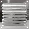 Image de Grille d'aération inox Autogyre à persiennes sans moustiquaire 150 x 150 mm