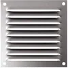 Image de Grille métallique à persienne + moustiquaire - 100 x 100 mm