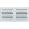 Image de Grille d'aération aluminium Autogyre à persiennes avec moustiquaire blanche 300 x 150 mm