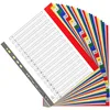 Image de Exacompta - Réf. 88E - Intercalaires en polypropylène avec 31 onglets imprimés numériques de 1 à 31 en couleur - Page d'indexation imprimable - Format à classer A4 maxi - Dimensions 24,5 x 29,7 cm