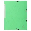 Image de Exacompta - Réf. 5563E - 1 chemise à élastiques sans rabat - pochette en carte lustrée 400 g/m2 - dimensions 24 x 32 cm pour documents au format A4 - couleur tilleul