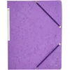 Image de Exacompta - Réf. 5568E - 1 chemise à élastiques sans rabat - pochette en carte lustrée 400 g/m2 - dimensions 24 x 32 cm pour documents au format A4 - couleur violet