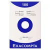 Image de Exacompta Etui 100 Fiches Bristol Unies 100x150 mm Blanc