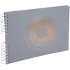Image de Exacompta - Réf. 16168E - Album photos à spirales ELLIPSE - 150 photos - 50 pages blanches - format 32 x 22 cm - couverture en simili-cuir gris avec un marquage or rosé en forme d'ellipse