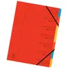 Image de EXACOMPTA Trieur agrafé avec élastiques 7 compartiments ROUGE