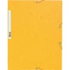 Image de Exacompta - Réf. 55859E - 1 chemise à élastiques Scotten - pochette 3 rabats - en carte lustrée gaufrée 425 g/m2 - dimensions 24 x 32 cm pour documents au format A4 - couleur jaune