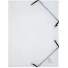 Image de Exacompta - Réf. 56742E - 1 chemise à élastiques Crystal - pochette 3 rabats - en polypropylène haute transparence - dimensions 24 x 32 cm pour documents au format A4 - couleur cristal