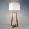 Image de Aluminor Lampe à poser Sacha LT en tissu et bois