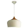 Image de Aluminor VOLTIGE S B Suspension, 40 W, Métal Blanc + Décor Imitation Bois, 35 cm
