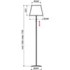Image de Aluminor Store lampadaire, chromé/blanc