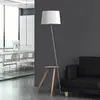 Image de Aluminor Trio lampadaire avec tablette et USB