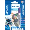 Image de PILOT - Pochette de 6 Pintor - Marqueurs Peinture Multi-Supports à Base d’Eau, Séchage Rapide - Textile, Verre, Bois, Pierre, DIY - Couleurs Assorties Créatives - Pointe Fine