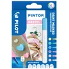 Image de PILOT - Pochette de 6 Pintor - Marqueurs Peinture Multi-Surfaces à Base d’Eau, Séchage Rapide - Textile, Verre, Bois, Pierre, DIY - Couleurs Assorties Pastel - Pointe Fine