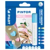 Image de PILOT - Pochette de 6 Pintor - Marqueurs Peinture Multi-Surfaces à Base d’Eau, Séchage Rapide - Textile, Verre, Bois, Pierre, DIY - Couleurs Assorties Pastel - Pointe Moyenne
