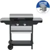 Image de Plancha gaz CAMPINGAZ EX plus noir 2brûleurs sur chariot, 66x42cm + housse