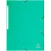 Image de Exacompta - Réf. 17103H - 1 chemise à élastiques - pochette 3 rabats Maxi capacity - en carte lustrée - dimensions 24 x 32 cm pour documents au format A4 - couleur vert