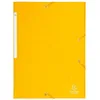 Image de Lot de 25 Chemise à élastique 3 rabats Carte lustrée, grande capacité, coloris jaune