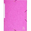 Image de EXACOMPTA Lot de 3 Chemises 3 rabats + elastique A4 cap 35 mm carte Rose